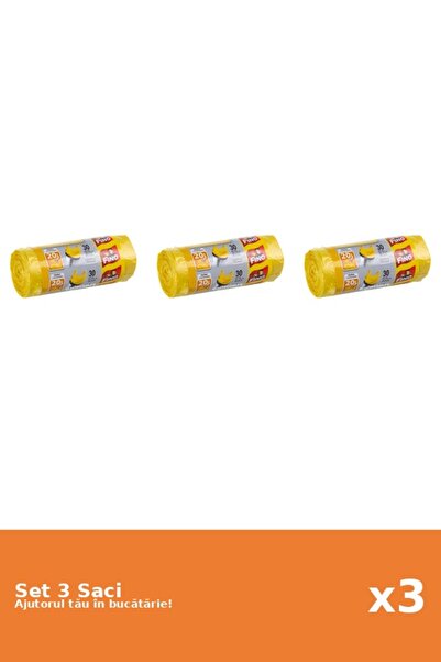 Fino Set of 3 Color Garbage Bags, 20L, 30 pieces