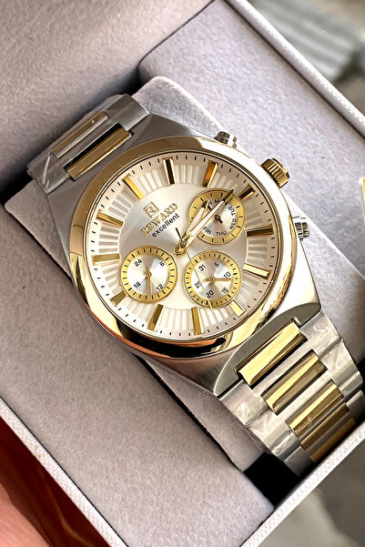 Reward ساعة يد رجالية أصلية بضمان لمدة عامين مع سوار فولاذي وعلبة