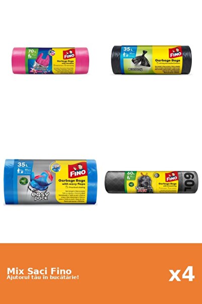 Fino Set 4 Saci Fino: 1x 70 l, 2x 30 buc, 1x 60 l
