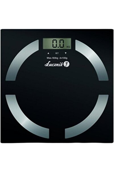 1GE Cântar de baie ŁUCZNIK BS-11B, analiză a grăsimii corporale, negru și arg...