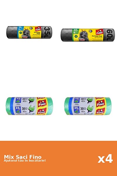Fino Set 4 Saci Fino: 1x 35 l, 1x 60 l, 2x 30 buc