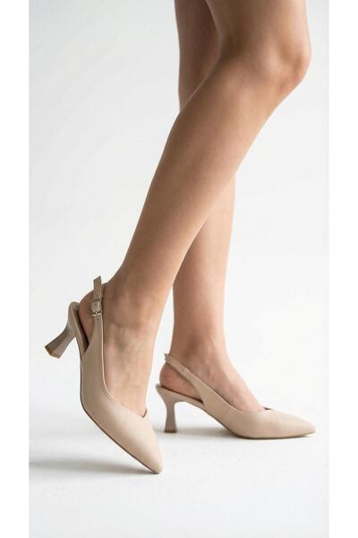 BellaPiede Women's Pointed Toe Slingback (6 cm) Heeled Shoes |   Elegant Buckle-Strapped Mid-Heel Casual & Stylish Model
