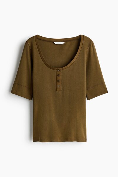 H&M Pamuklu ve Ribanalı Üst