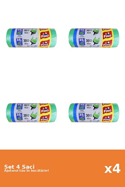Fino Set 4 Saci gunoi Color , 35L, 30 bucati