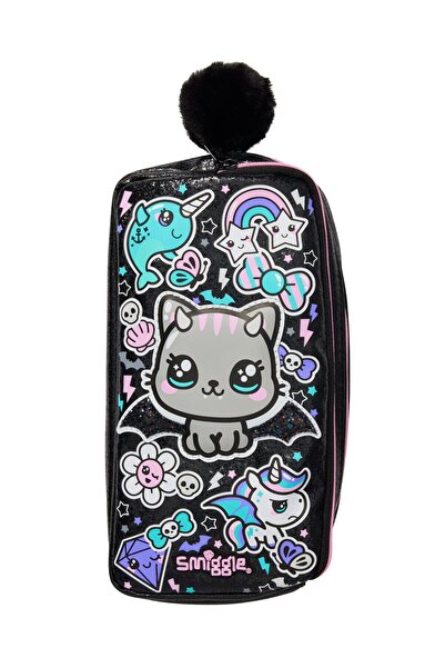 SMIGGLE Trailblazer Character Black Mixed Pencil Case with Pockets
