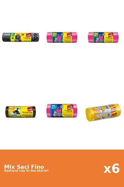 Fino Set 6 Saci Fino: 1x 60 l, 2x 70 l, 2x 30 buc, 1x 40 l