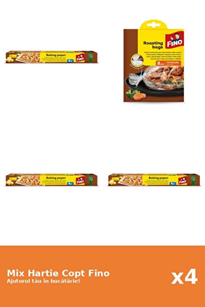 Fino Set 4 Hartie Copt Fino: 3x 8 m, 1x 8 buc