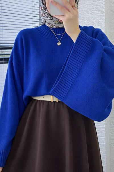 NEWCO Bat Sleeve Half Turtleneck Knitwear Sweater