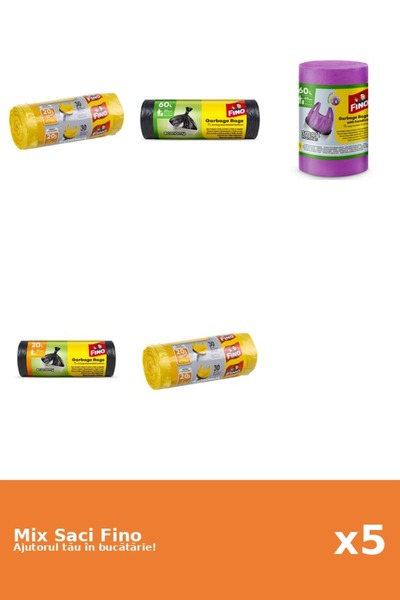 Fino Set 5 Saci Fino: 3x 30 buc, 1x 20 buc, 1x 60l