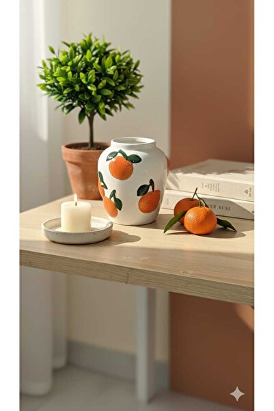 OEM Handcrafted Ceramic Vase "Citrus Glow"