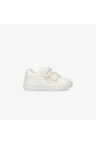 Tommy Hilfiger Flag Velcro Bebek Bej Spor Ayakkabı