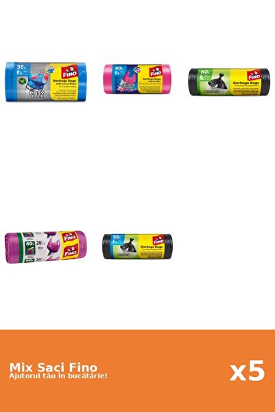 Fino Set of 5 Fino Bags: 2x 30 pcs, 1x 40 l, 2x 20 pcs