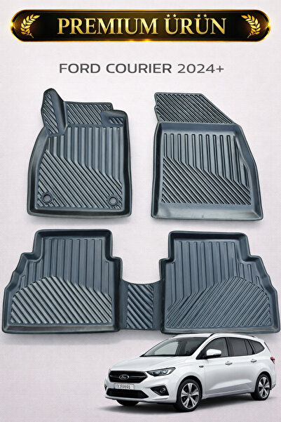 Black Gold Ford Courier 2024+ Uyumlu 3D Oto Paspas Premium
