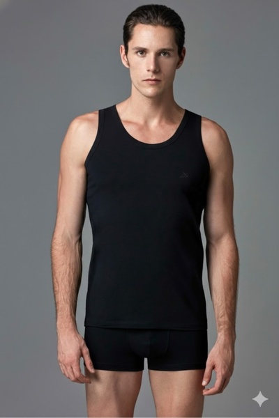 Eros Men's Cotton Thick Strap 2-Pack Undershirt Ers001