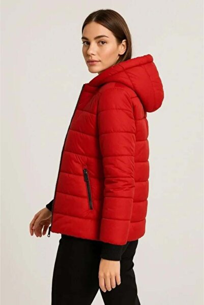 Aymood Inflatable Hooded zippered jacket water repellent quilted lined fabric...