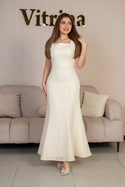 Vitrina Elegant women's lace mermaid evening dress