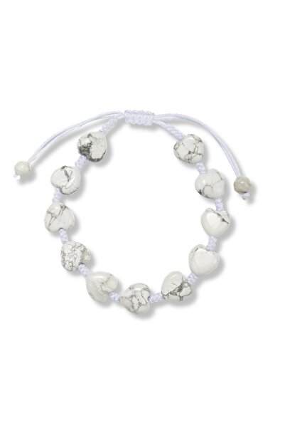 XTERRA Howlite Heart Bracelet for Mental Clarity