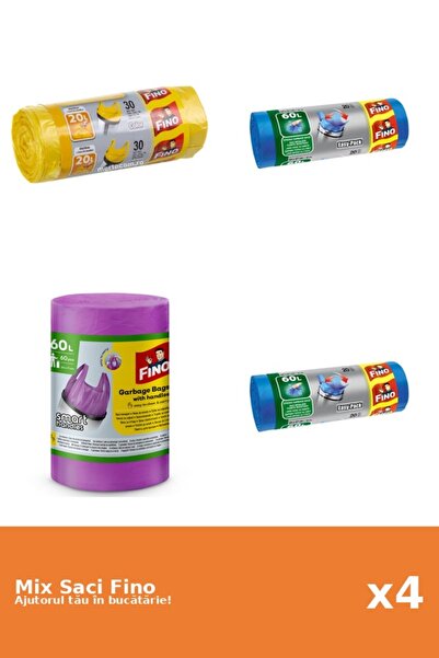 Fino Set 4 Saci Fino: 1x 30 buc, 2x 20 buc, 1x 60l