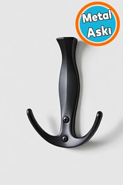 NZB Siyah Metal Portmanto Askı Duvar Askısı Modern Askılık Ceket Mont Anahtar...
