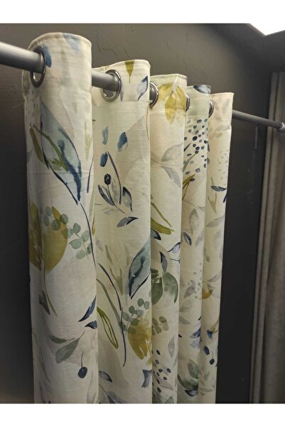 Evcimenhome Lined Rustic Curtain, Linen Fabric, 220X225