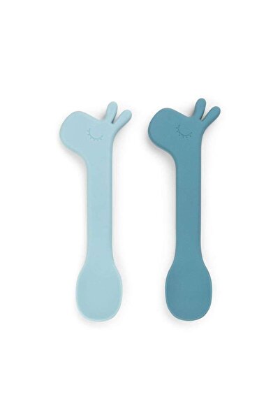 Done By Deer - Lalee - Set of 2 Silicone Spoons - Blue