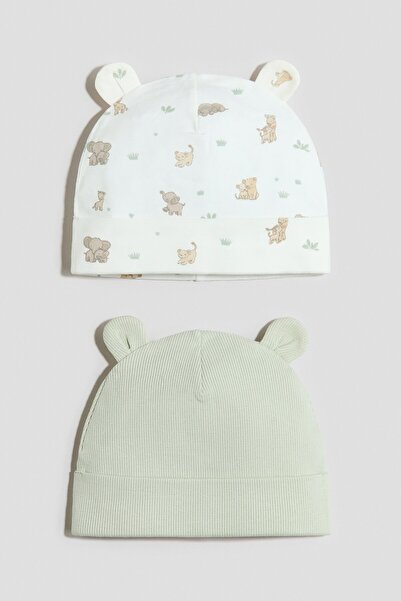 H&M 2'li Kulak Detaylı ve Ribanalı Bere