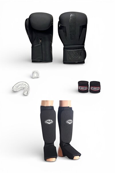 CYCLONE Profesyonel 12 OZ Boks Eldiveni & Kaval Koruyucu & Dişlik & Bandaj