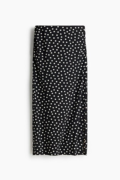 H&M Drapeli Midi Etek