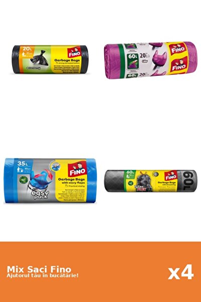 Fino Set 4 Saci Fino: 2x 30 buc, 1x 20 buc, 1x 60 l