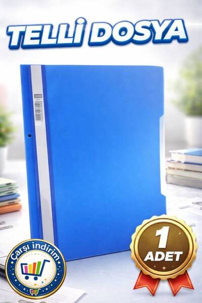 nistabolje 1 Adet A4 Mavi Telli Dosya Büro-Okul-Ofis Ekonomik Kaliteli