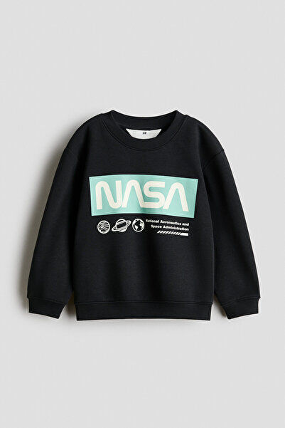 H&M Baskılı Sweatshirt