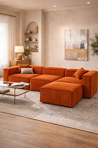 S Home Design Concept Frida 4 Modül Pofidik Modüler Kanepe L Köşe Koltuk Takı...