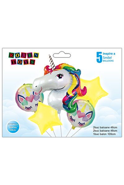 Robentoys Set Baloane folie aluminiu, Unicorn