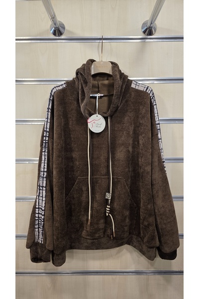 Park Moda Velvet Blouse Hooded