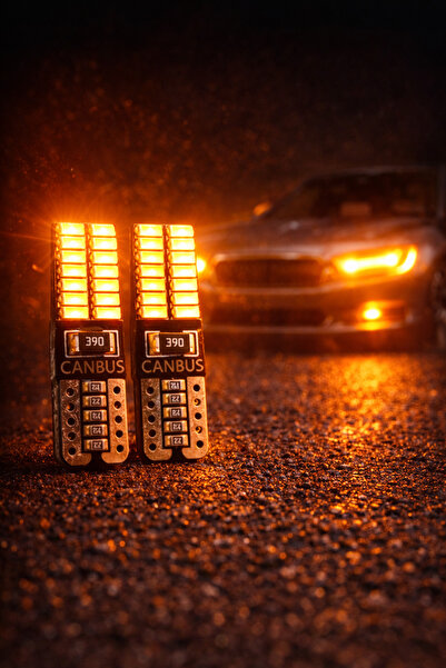 TVS T10 CANBUS 24 SMD Turuncu (AMBER) LED – Arıza Işığı Yakmaz 10 Adet