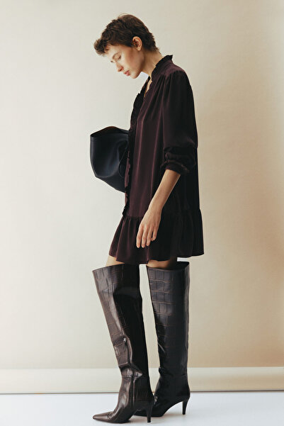 H&M Fırfırlı Elbise