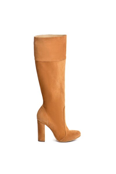 The 5th Element Women's Long Boots Cream Natural Leather