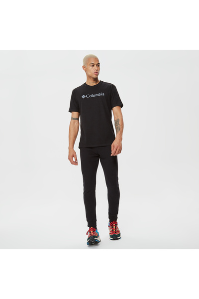 Columbia Ανδρικό μαύρο μπλουζάκι CSC Basic Logo Brushed