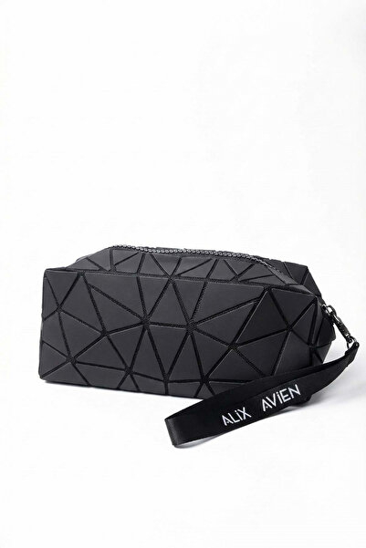 Alix Avien Esnek Yapılı Seyehat Boy Altıgen Siyah Makyaj Çantası