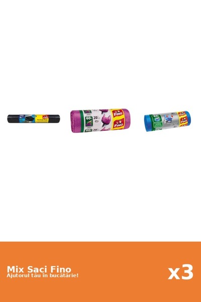 Fino Set 3 Saci Fino: 1x 120 l, 2x 20 buc