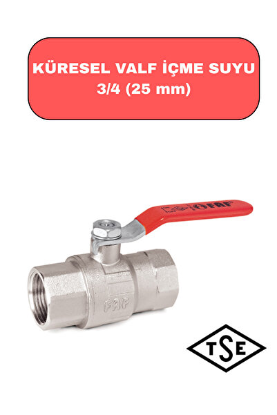 NVT YAPI İNŞAAT Küresel Kollu Tesisat Su Vanası 3/4 25'lik İçme Suyu