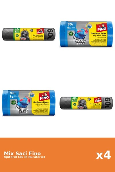 Fino Set 4 Saci Fino: 2x 60 l, 2x 30 buc