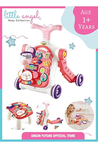 LITTLE ANGEL – مشاية أطفال تعليمية 5 في 1، قابلة للركوب والدفع