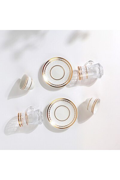 Generic طقم فاخر للشاي والقهوة مزين بالذهب – 36 قطعة