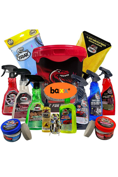 baxxe Trax 13'lü Exclusive Kova Set Araç Araba Yıkama Bakım Seti Full Oto Bak...