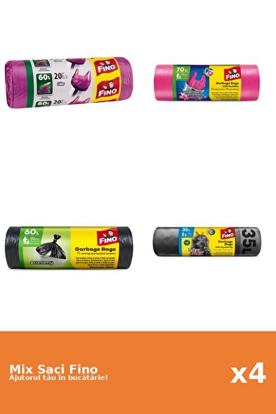 Fino Set 4 Saci Fino: 2x 20 buc, 1x 70 l, 1x 35 l