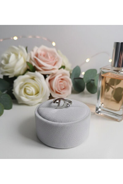 Shiklik خاتم نسائي من الفولاذ مرصع بحجر الزركون باللون الفضي قابل للتعديل