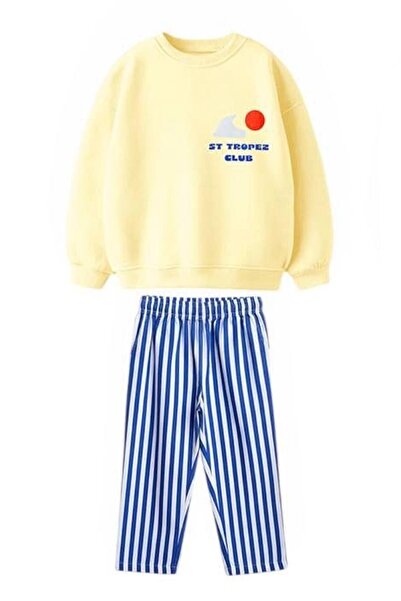 Monila طقم قماش للأولاد مكون من مطبوع قطع مع بنطلون قماشي B 3-إيبرين