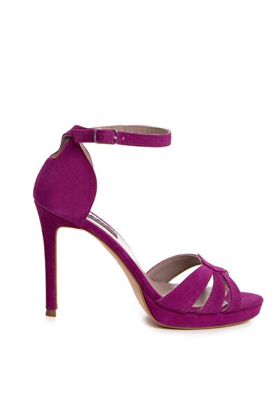 The 5th Element Magenta Iris genuine leather platform sandals