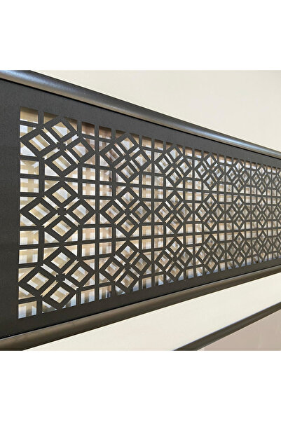 EYMENS HOME Lzr100 Yeni Çift Renk Lazer Kesim Stor Perde Beyaz (Siyah Çıtalı)